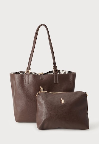 U.S. POLO ASSN. Shoppingväska 'ROGERSVILLE' i brun