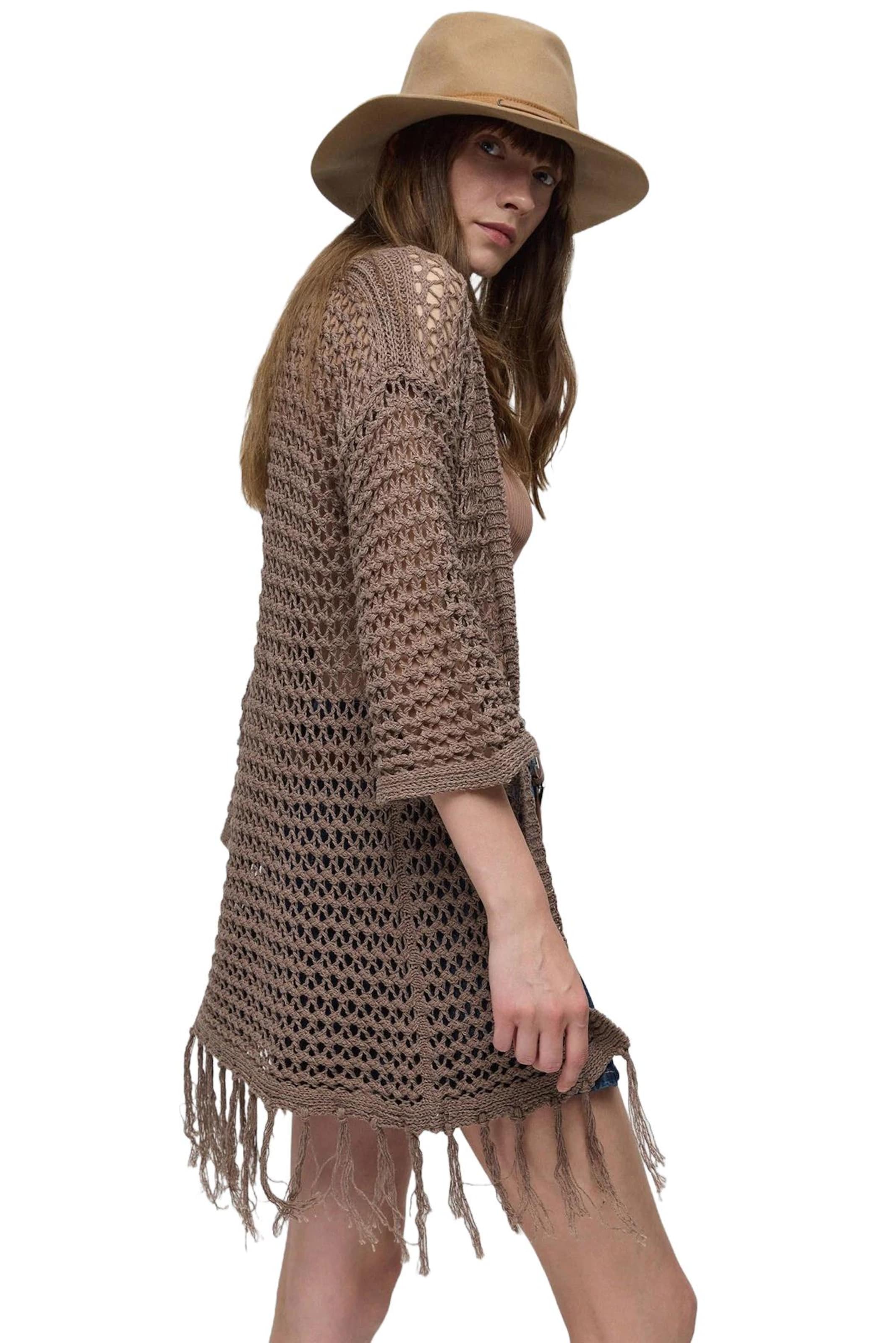 No Matter What Knit cardigan in Brown