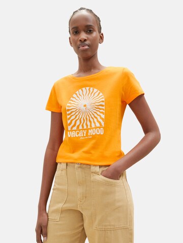 TOM TAILOR DENIM T-Shirt in Orange