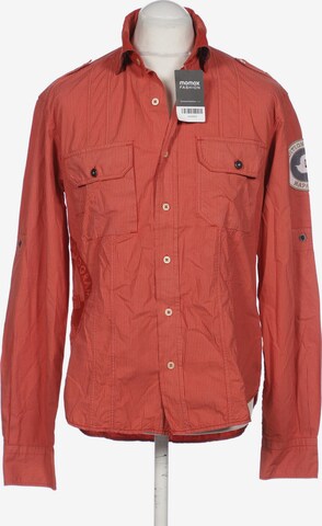 NAPAPIJRI Button Up Shirt in XL in Orange: front