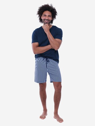 Mey Pajama short 'Graphic Stripes' in Blue