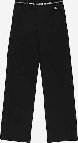 Calvin Klein Jeans Loosefit Broek 'Intarsia' in Zwart: voorkant