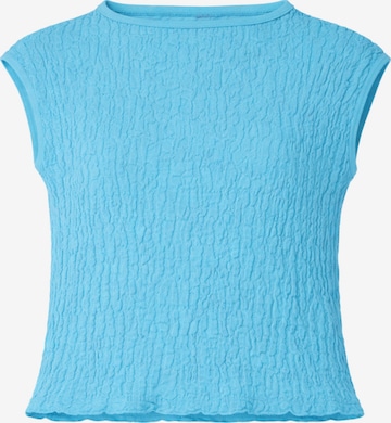 Süel knitwear - Top de punto 'Wrinkled Texture' en azul: frente