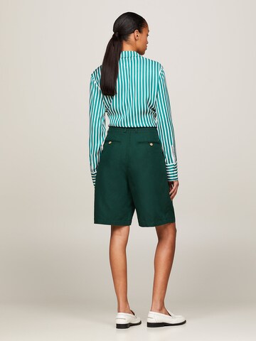 TOMMY HILFIGER Loose fit Pleat-Front Pants in Green