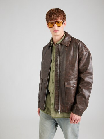 TOPMAN Tussenjas in Bruin: voorkant