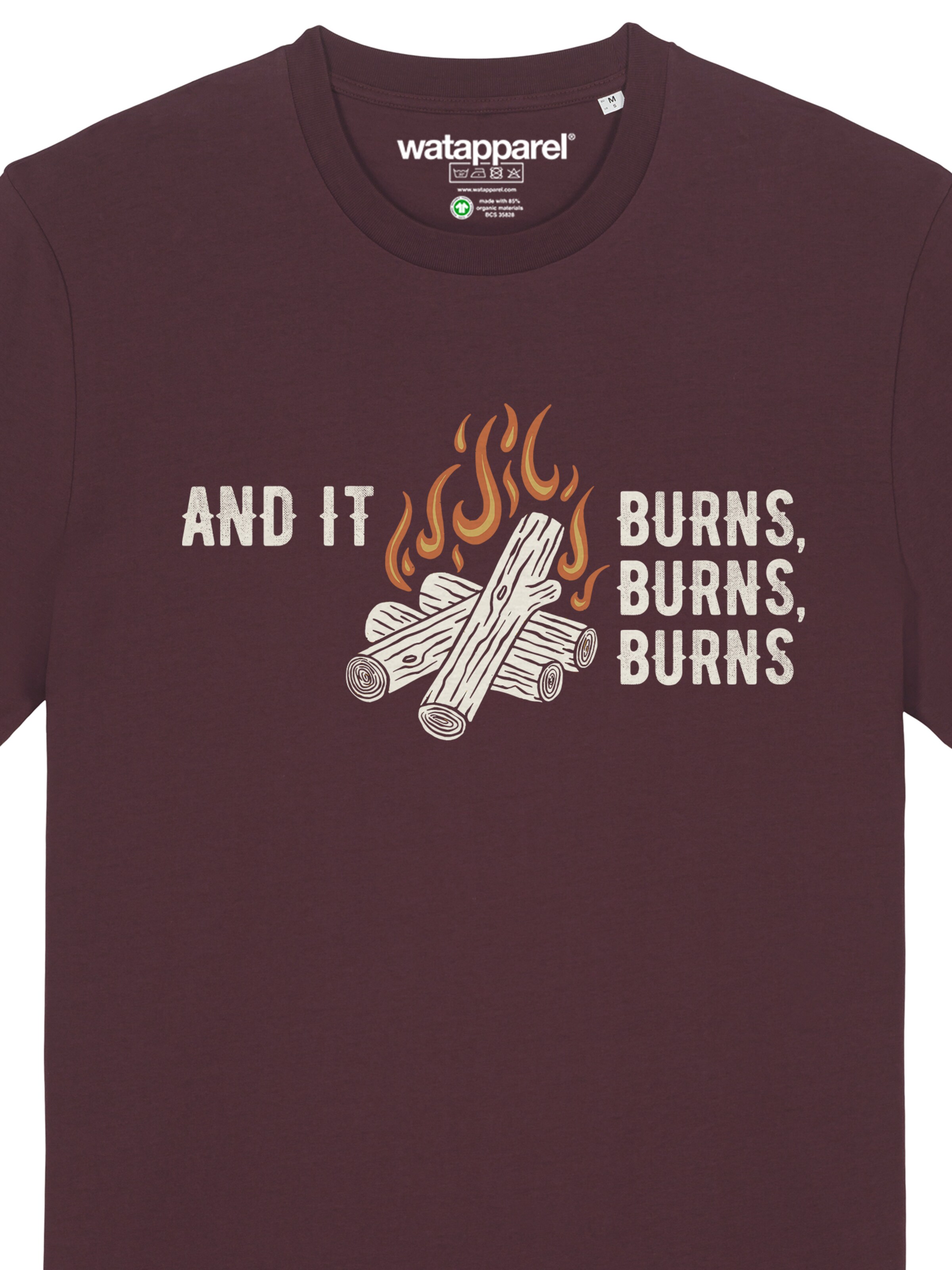 Watapparel T-Shirt 'And It Burns' in Rot