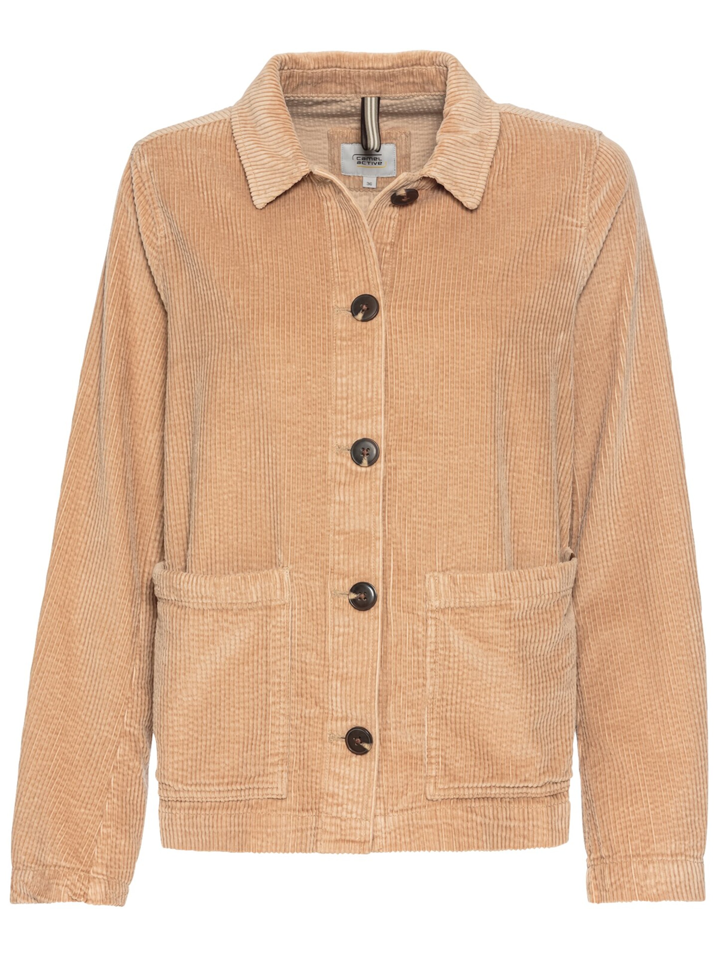 CAMEL ACTIVE Cordjacke aus reiner Baumwolle in Beige: Vorderseite