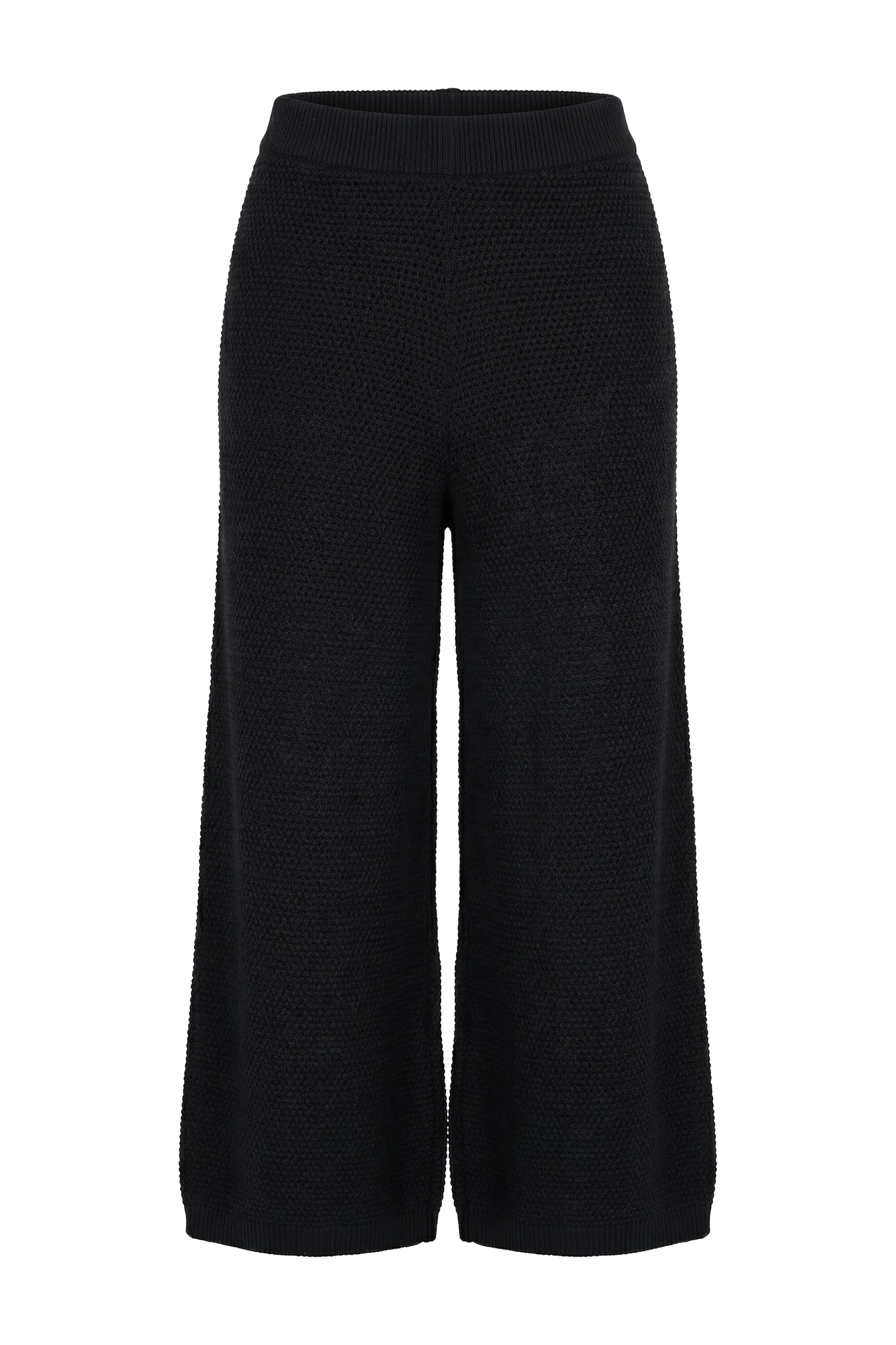 Studio Untold Wide leg Broek in Zwart: voorkant