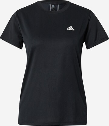 ADIDAS SPORTSWEAR - Camiseta funcional 'Aeroready Designed 2 Move 3-Stripes' en negro: frente