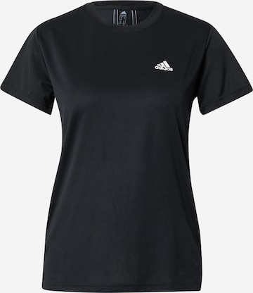 ADIDAS SPORTSWEAR Performance Shirt 'Aeroready Designed 2 Move 3-Stripes' in Black: front