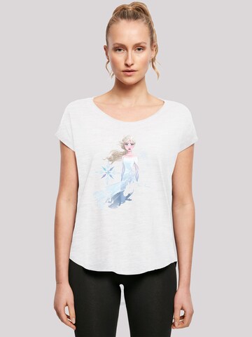 T-shirt 'Disney Frozen 2 Elsa Nokk Wassergeist Pferd' F4NT4STIC en blanc : devant
