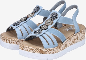 Rieker Strap Sandals in Blue