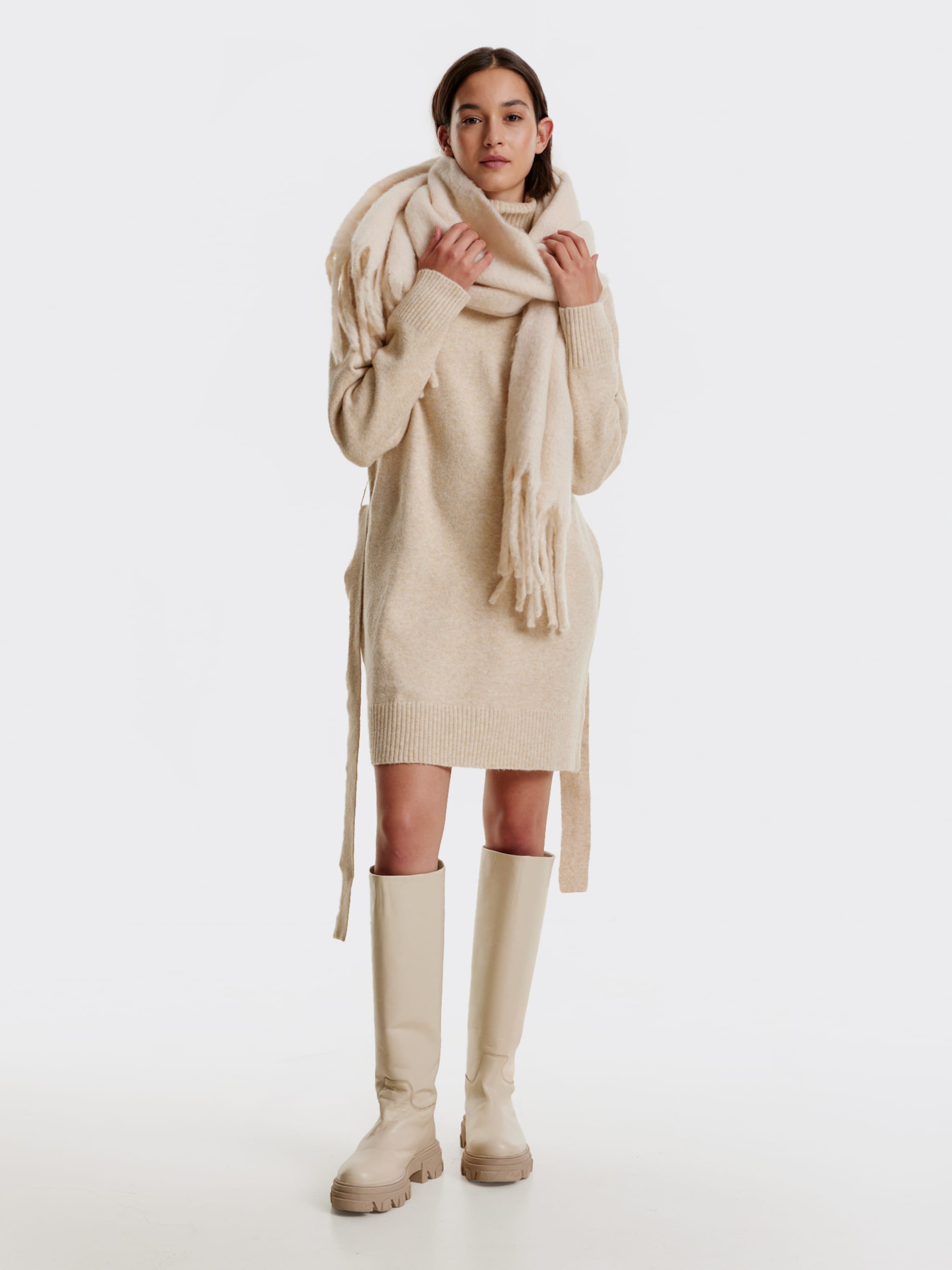 EDITED Produkter Strikkjole 'Okka' beige