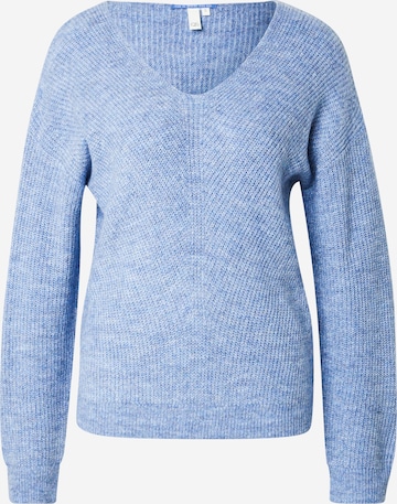Pull-over QS en bleu : devant