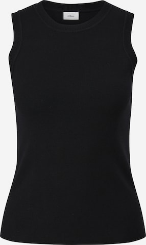 s.Oliver BLACK LABEL - Top em preto: frente