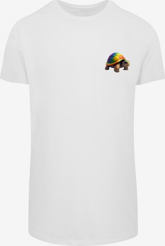 F4NT4STIC Shirt 'Rainbow Turtle' in Weiß: predná strana