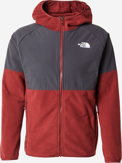 THE NORTH FACE Tehnička flis jakna 'GLACIER' u tamo siva / trešnja crvena / bijela, Pregled proizvoda