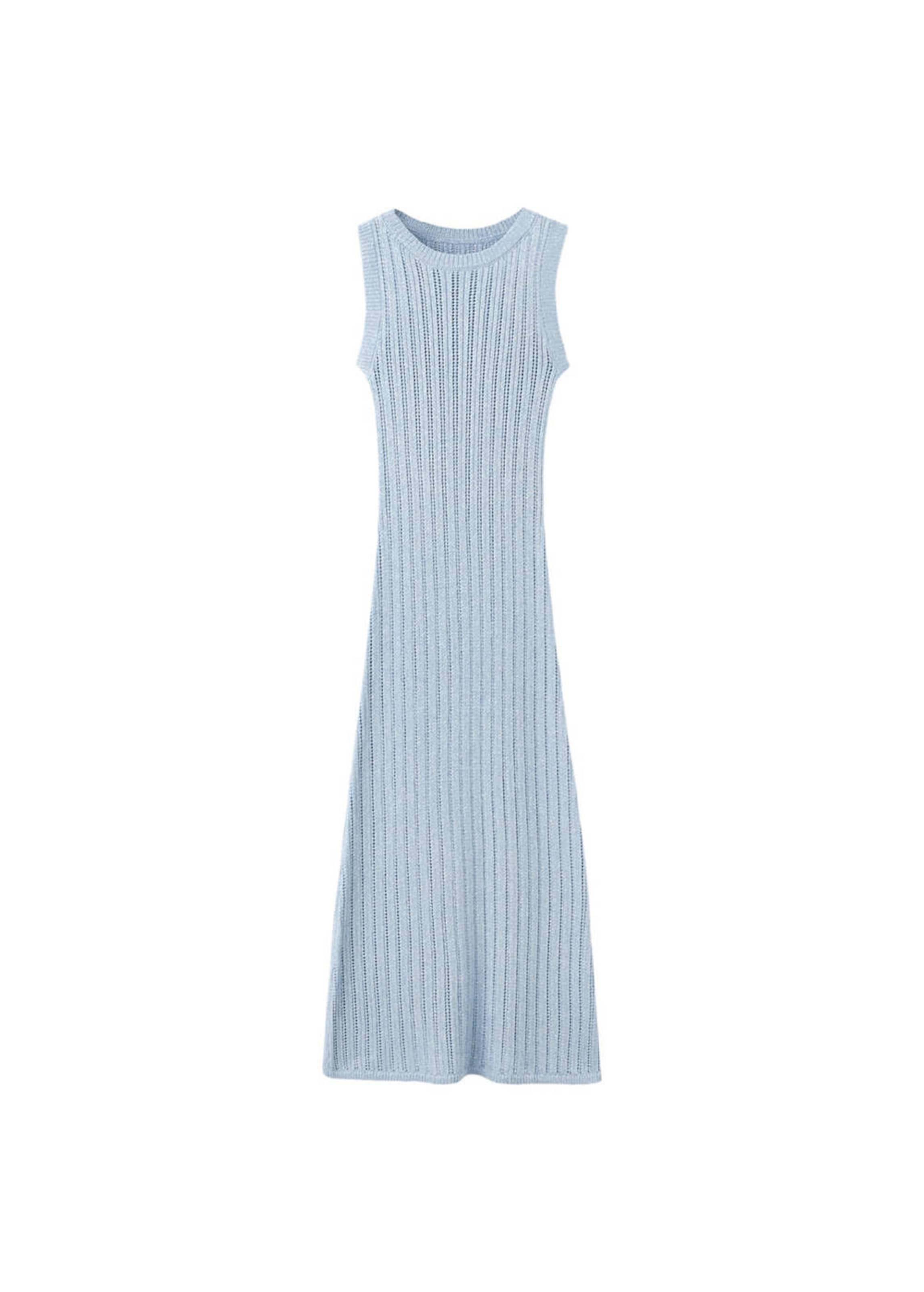MANGO Knitted dress 'Blues' in Blue: front