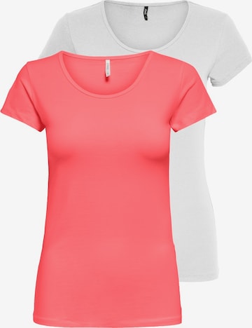 ONLY T-Shirt 'ONLLIVE LOVE' in Pink: Vorderseite