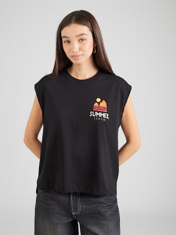 T-shirt Sublevel en noir : devant