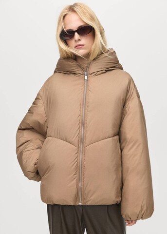 MANGO Wintermantel 'Anorak Oat' in Beige: Vorderseite