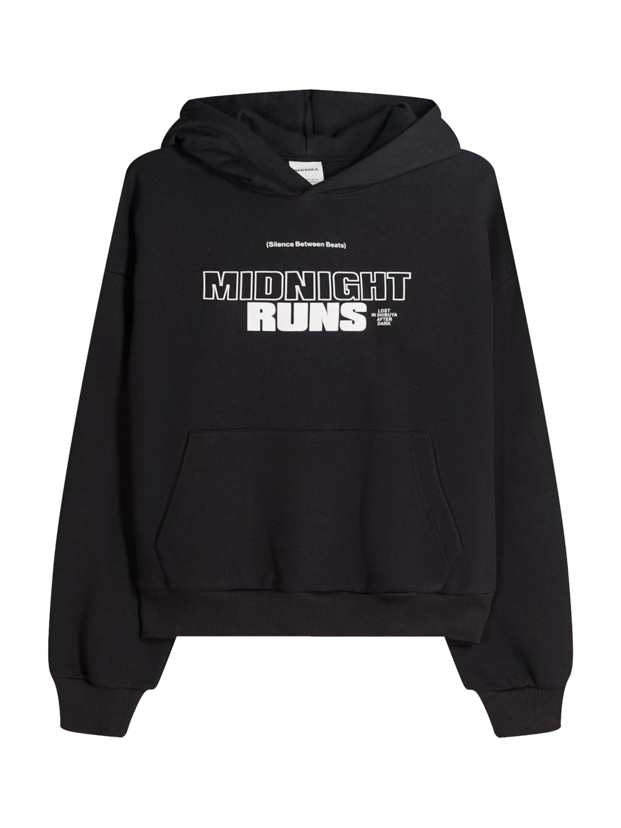 Bershka Суичър в черно / бяло, Преглед на продукта