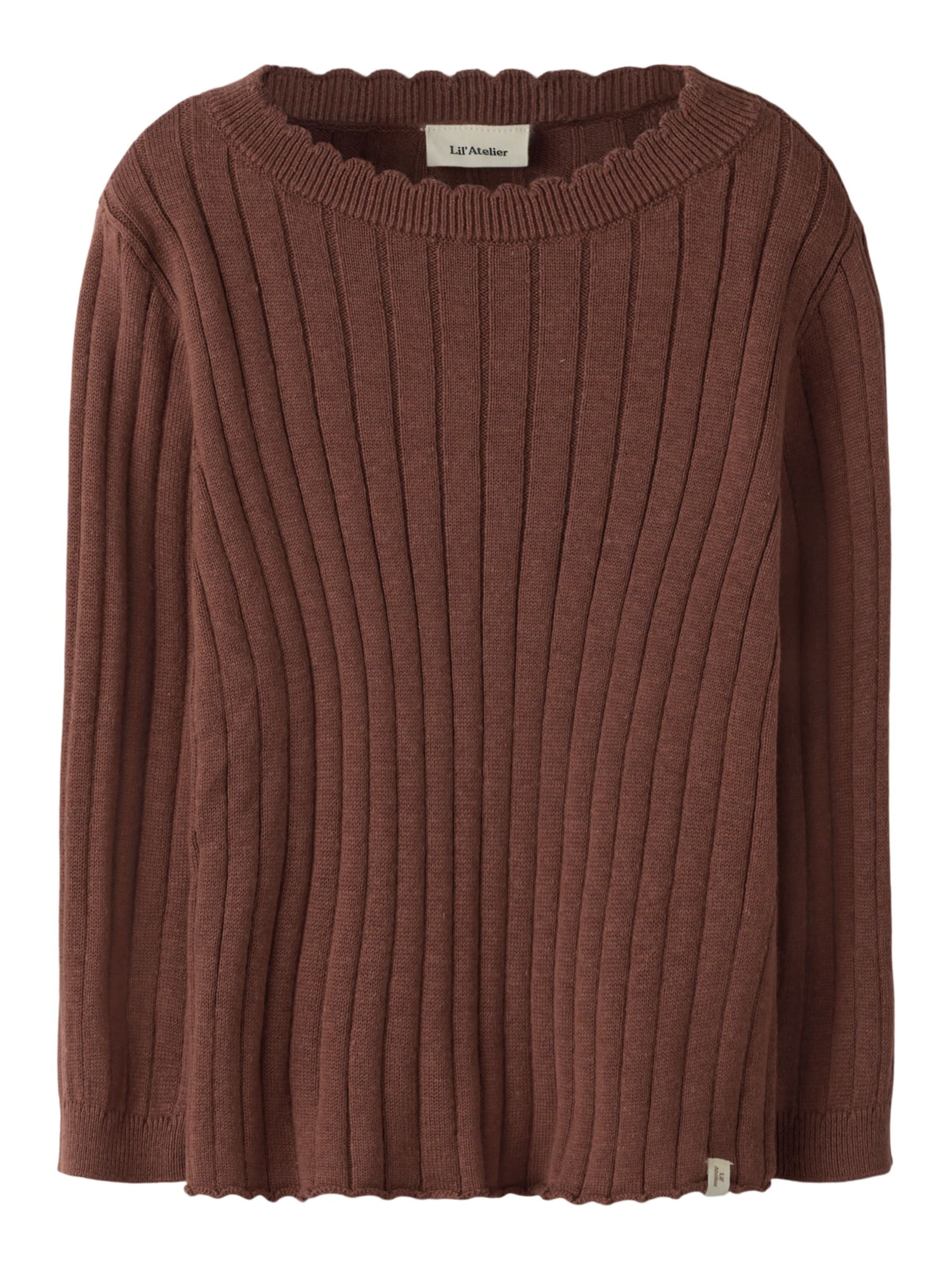 Lil'Atelier Sweater in Brown: front
