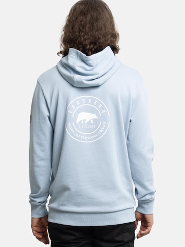 FORSBERG Sweatshirt 'Hoodie mit Logo auf Brust und Rücken' in Blue: front