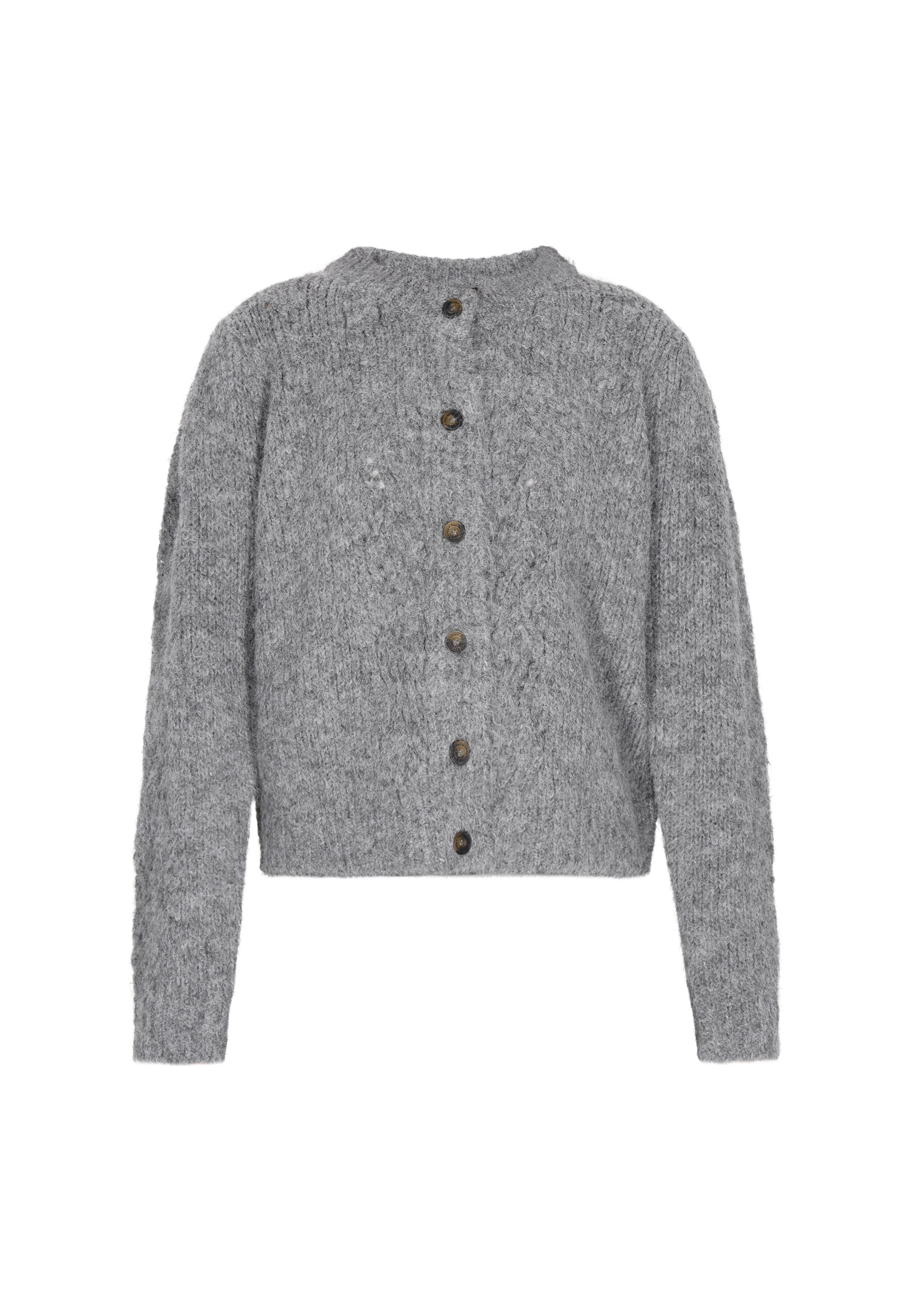 DreiMaster Vintage Knit cardigan in Grey: front