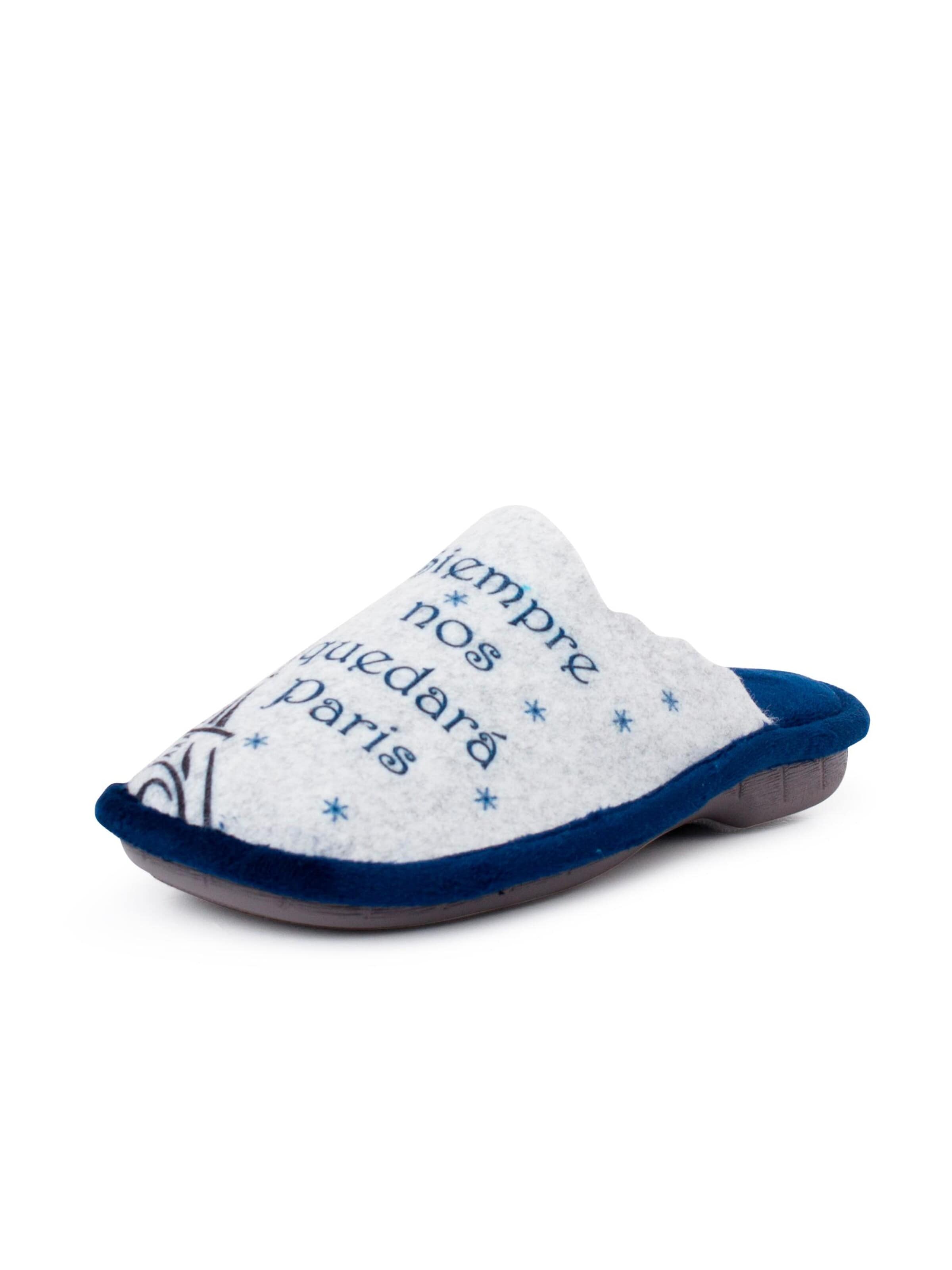 Pantoufle Pisamonas en bleu : devant