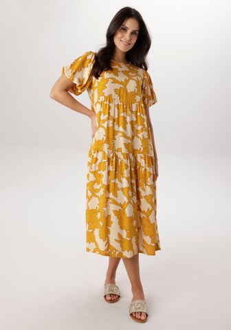Aniston SELECTED Summer Dress in Yellow: front
