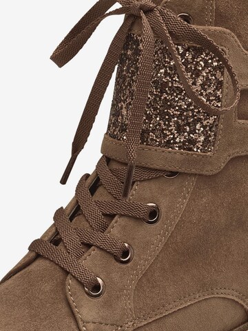 TAMARIS Lace-Up Ankle Boots in Brown