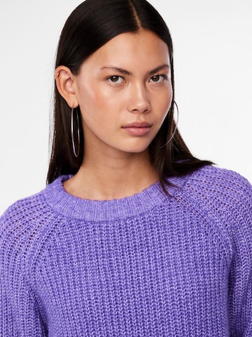 PIECES - Pullover 'KATRIN' em roxo