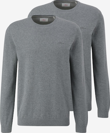 s.Oliver Pullover 'Basic' in Grau: Vorderseite