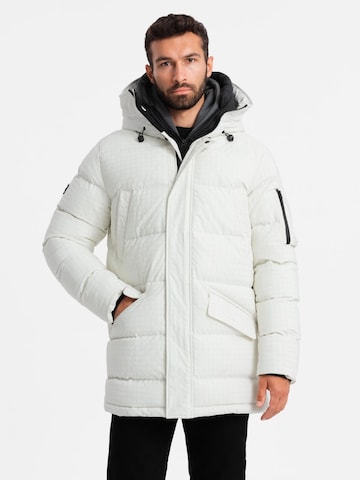 Ombre Winter jacket 'OM-JALJ-0201' in White: front