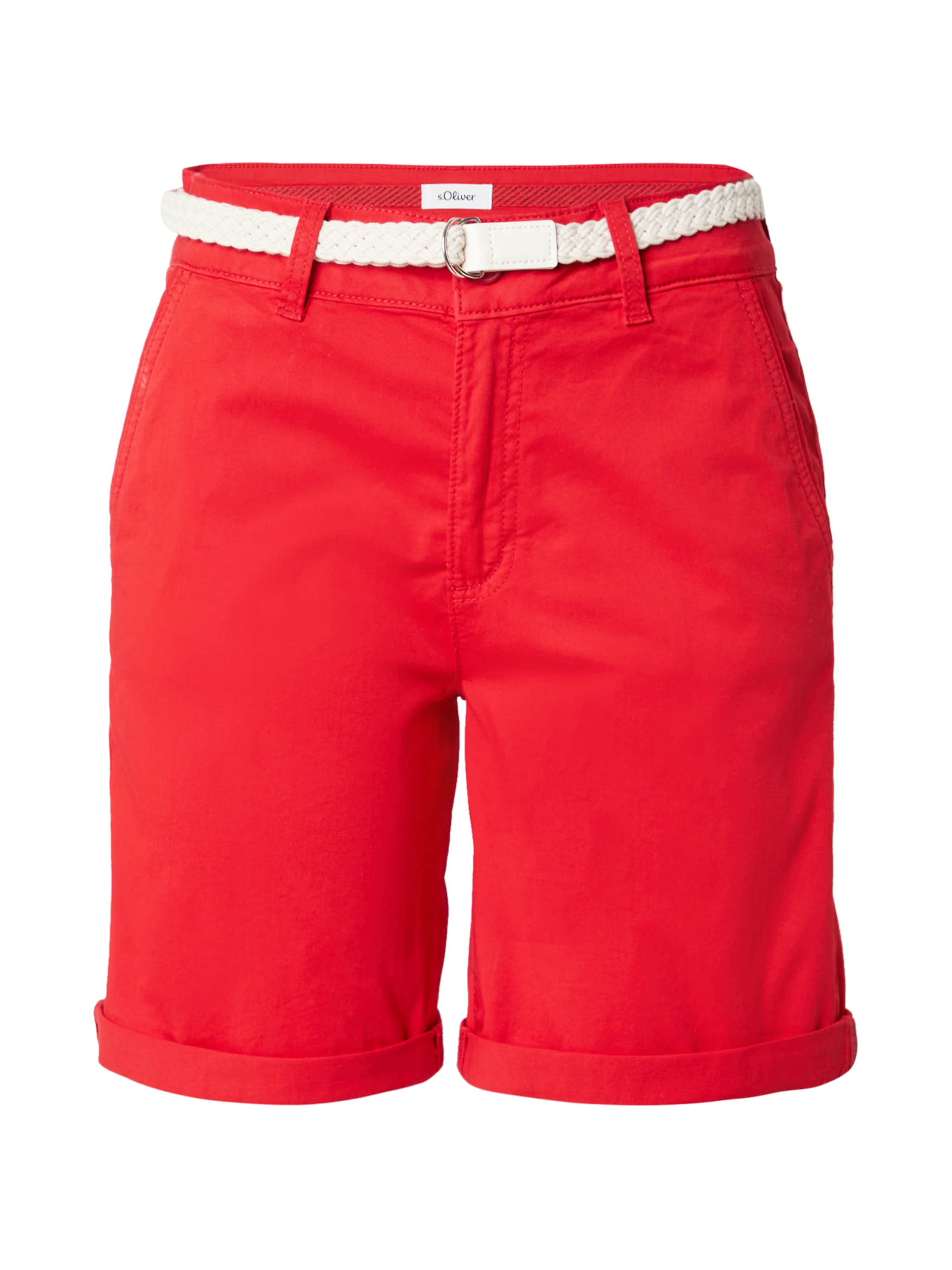 sarkans s.Oliver Standarta Čino bikses: no priekšpuses
