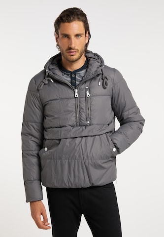 DreiMaster Maritim Winter Jacket in Grey: front