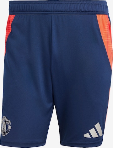 ADIDAS PERFORMANCE Regular Urheiluhousut 'Manchester United Tiro 24' värissä sininen: etupuoli