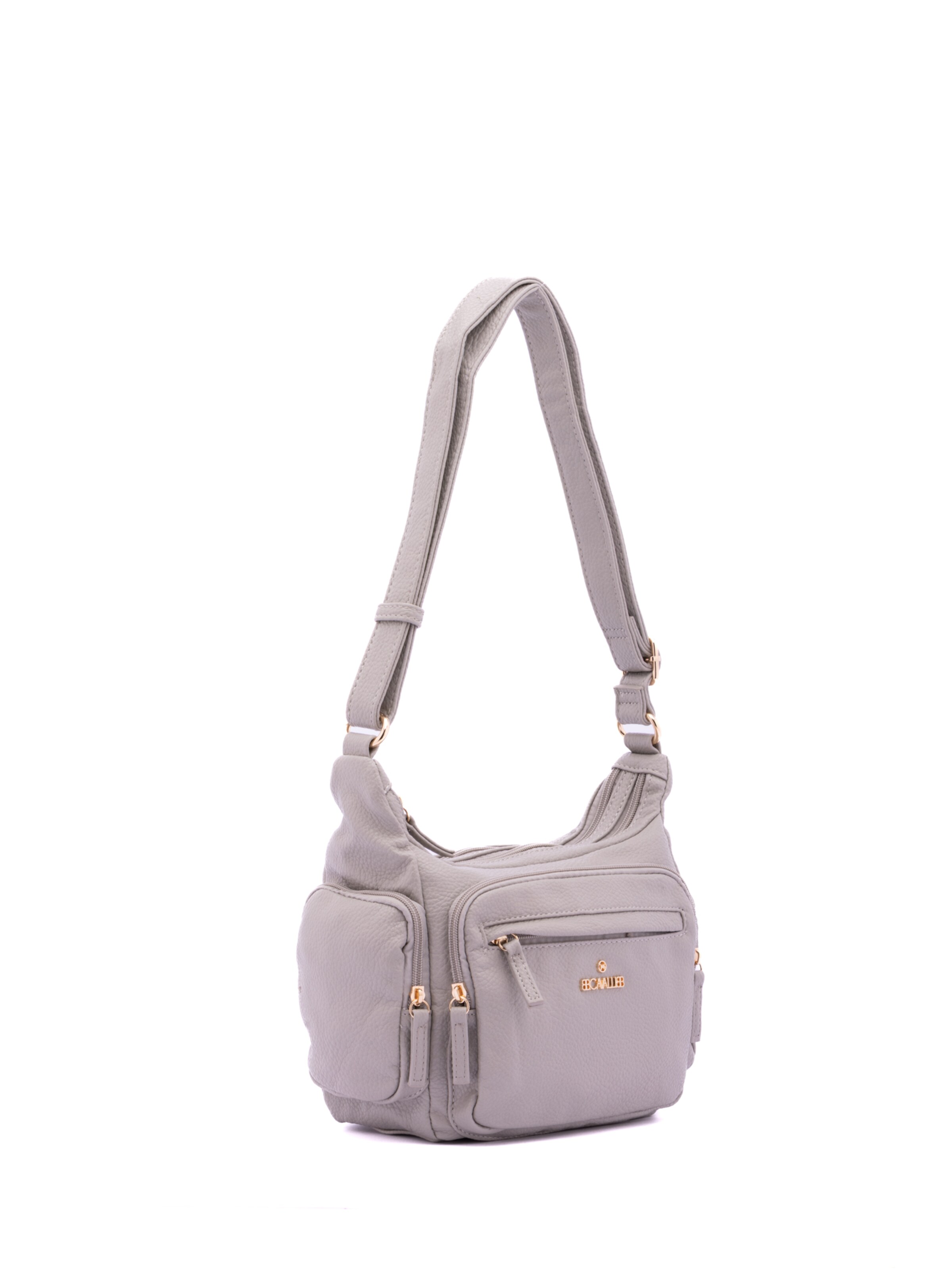 Borsa a spalla 'Borsa a Spalla Donna B Cavalli Ecopelle Zip' di B. Cavalli in grigio
