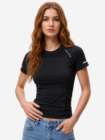 T-shirt fonctionnel 'Wulibike Damen Funktionsshirt Seamless Kompressions-Sportshirt Kurzarm' WULIBIKE en noir