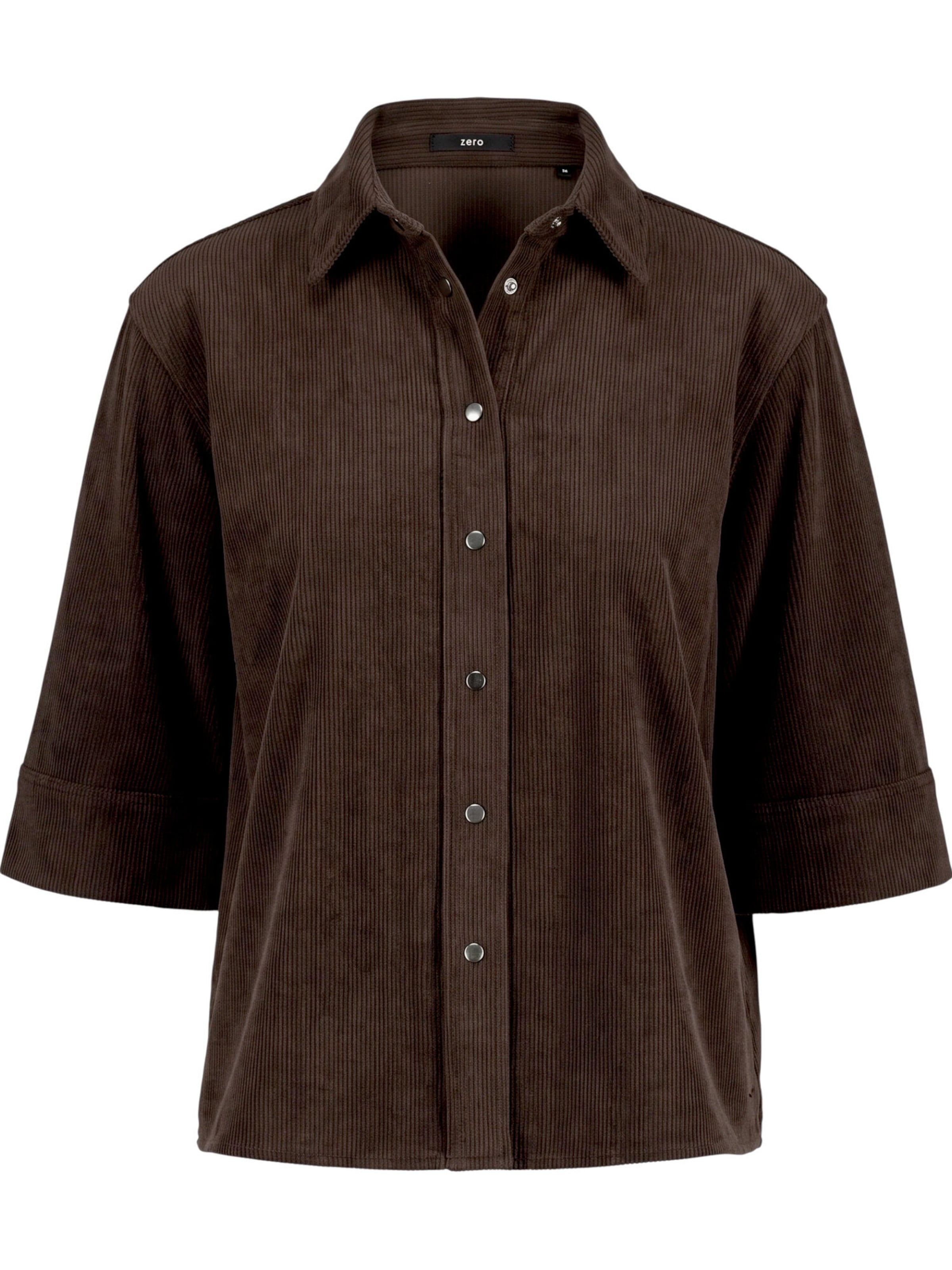 zero Bluse in Braun: Vorderseite