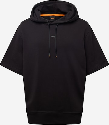 BOSS Orange Sweatshirt in Schwarz: predná strana