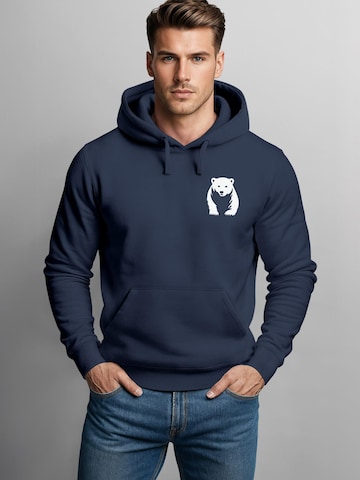 Neverless Sweatshirt 'Bär' in Blue