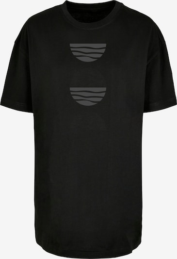 Merchcode Oversized tričko 'Abstract Waves' ve velikosti 4XL - čedičová šedá / černá, Produkt