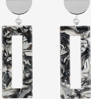 Fräulein Wunder Earrings 'Acetat Akane' in Grey: front