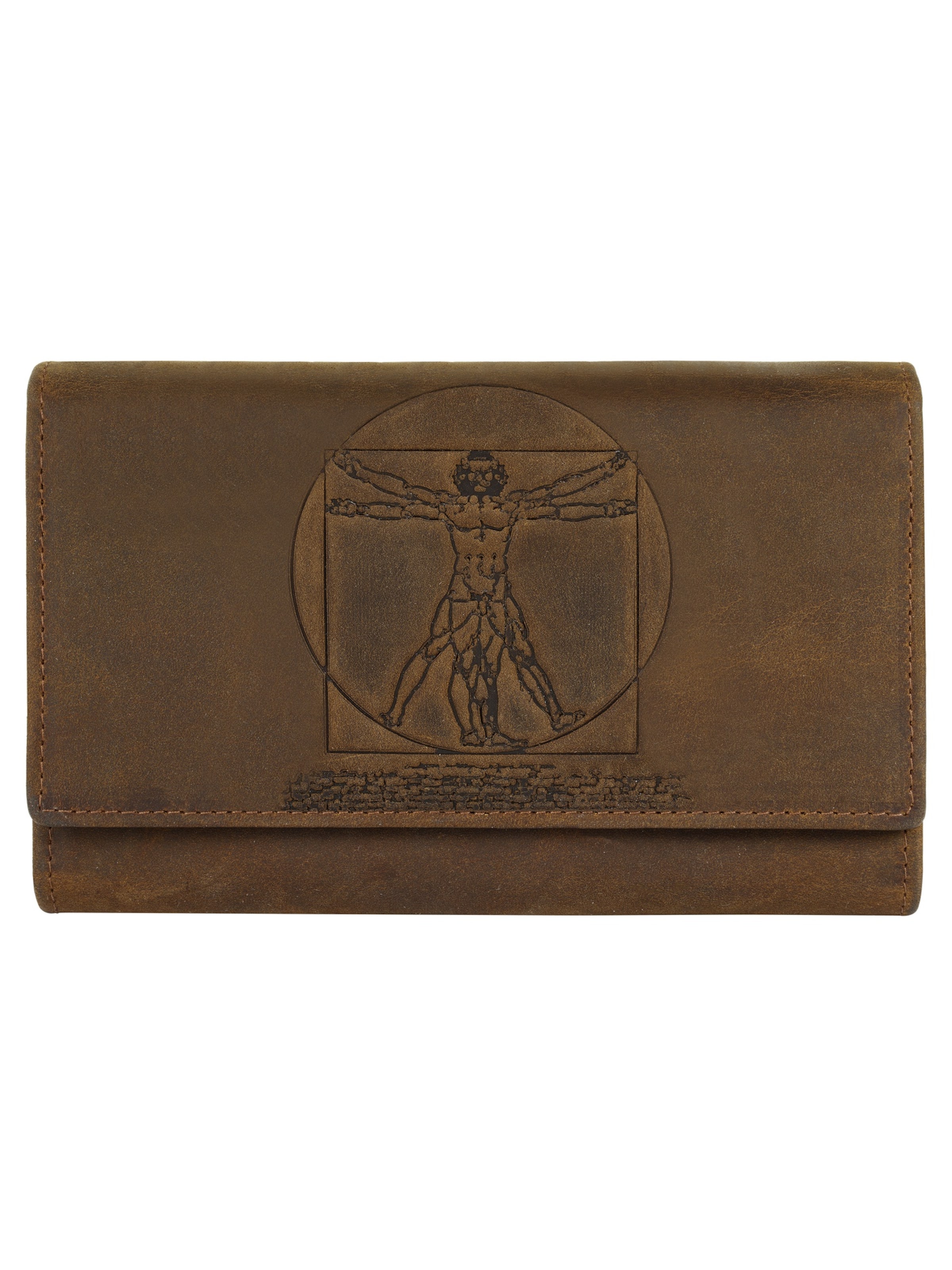 Porte-monnaies LANDLEDER en marron : devant