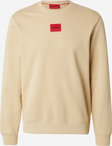 HUGO Sweatshirt 'Diragol212' i beige: forside