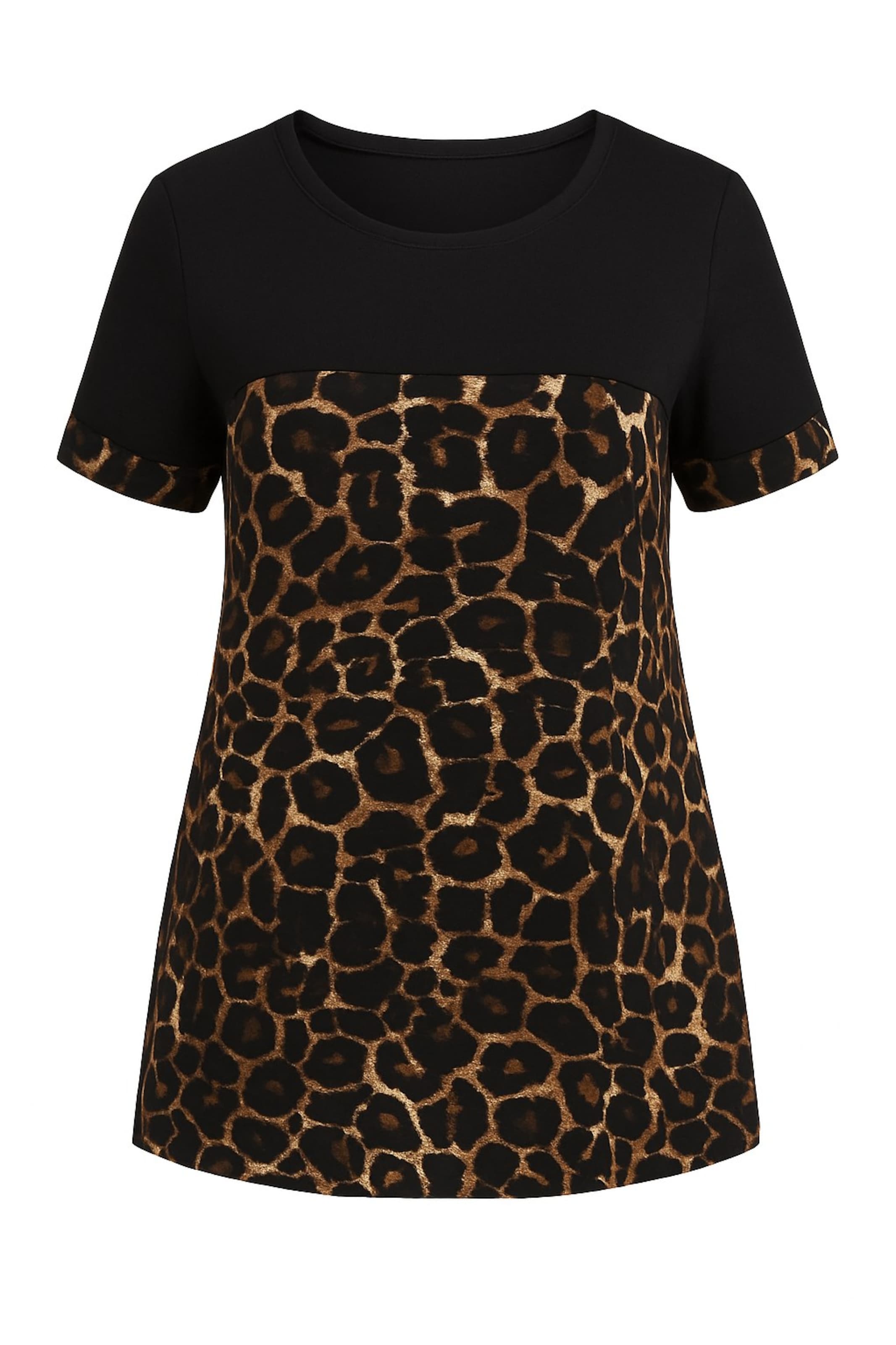 T-shirt Stil Diva en noir : devant