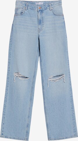 Bershka Wide Leg Jeans in Blau: predná strana