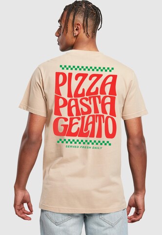 Mister Tee Футболка 'Flavor Italiano' в Бежевый: спереди